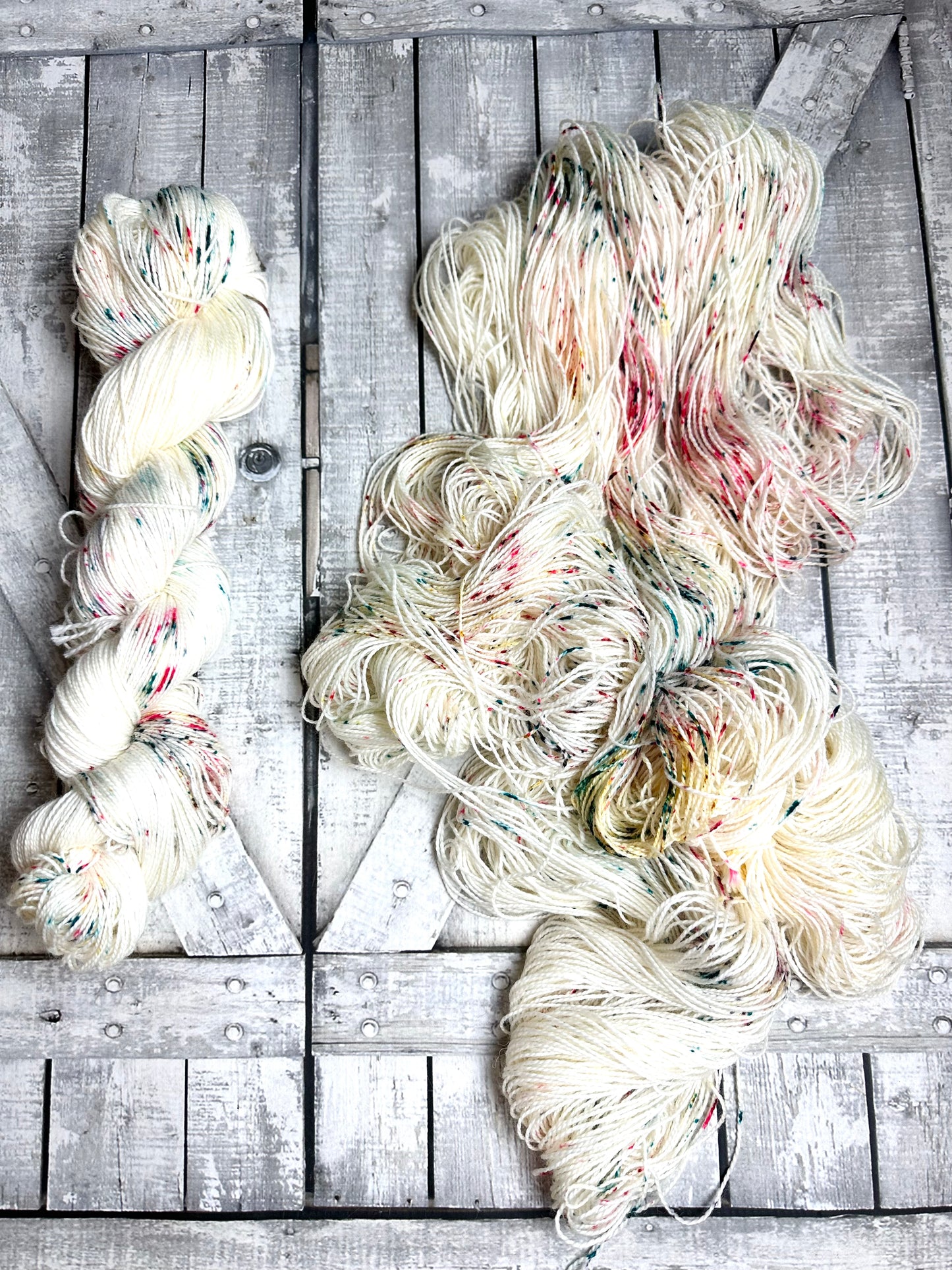 BALLOON CONFETTI, Hand Dyed Superwash Merino Yarn,Toad Hollow Yarns