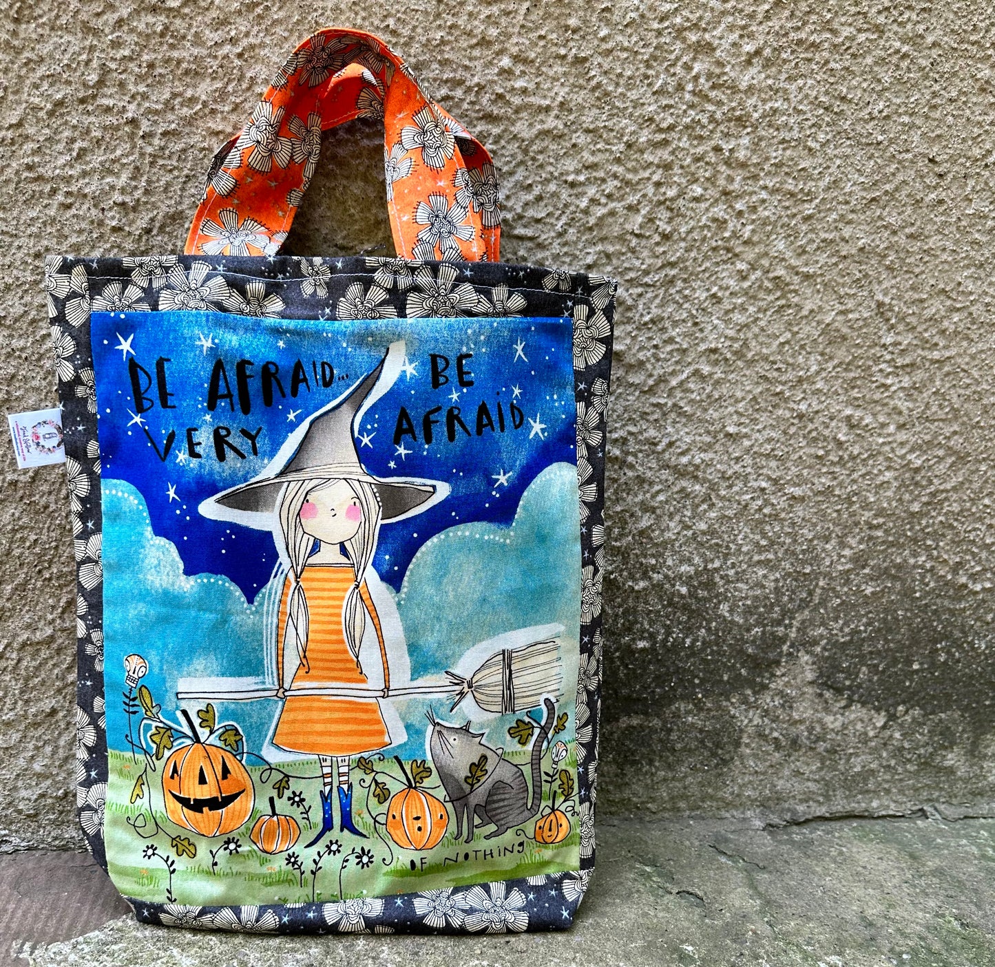 TRICK OR TREAT BAGS, Halloween bags,Tote Bags Knitting Bag, Project Bag