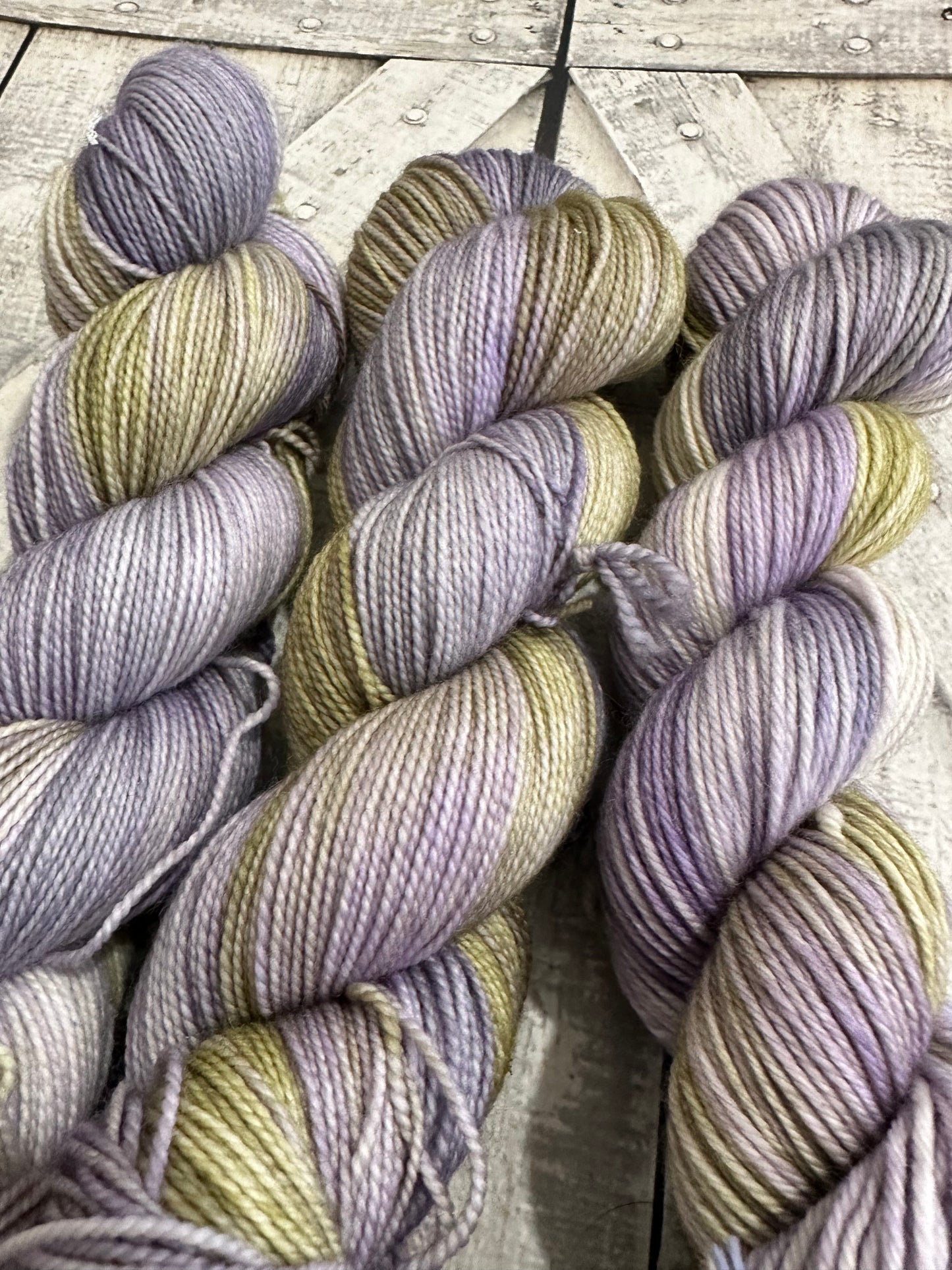 MARSH VIOLETS from our Ostara Collection, Hand Dyed Superwash Merino Yarn,Toad Hollow Yarns