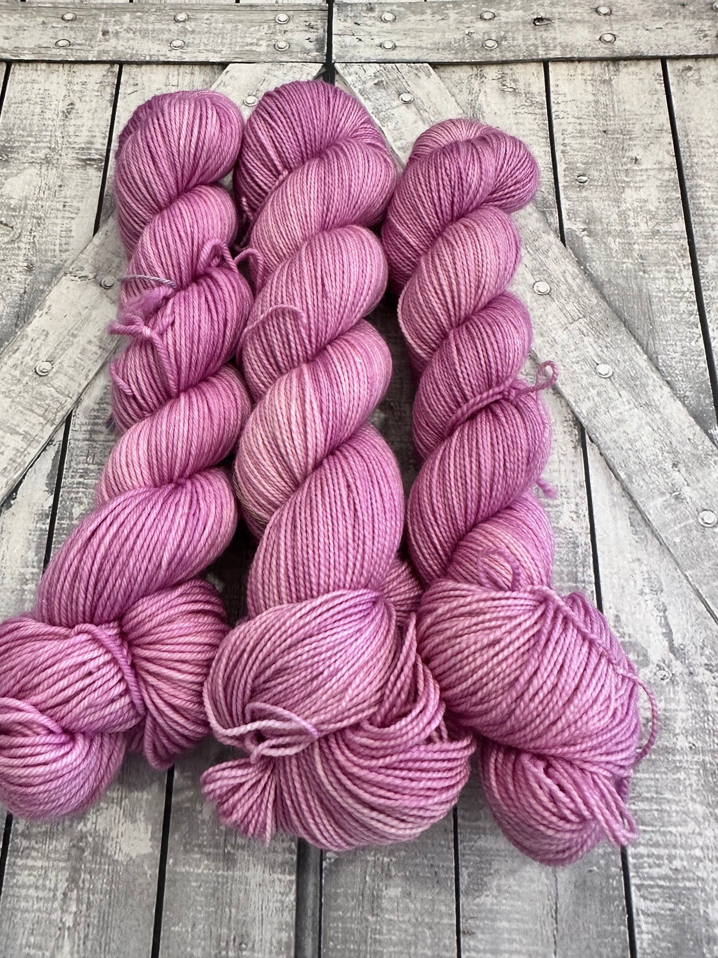 PURPLE CLOVER from our Ostara Collection, Hand Dyed Superwash Merino Yarn,Toad Hollow Yarns