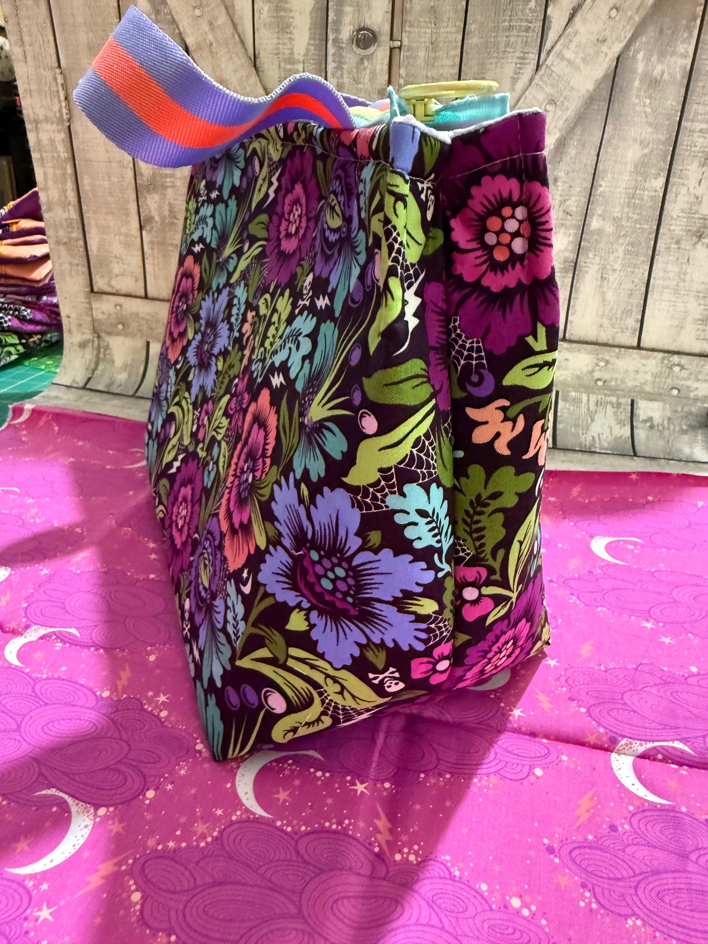NIGHTSHADE DEJA VU Kit Bag - size small, Toad Hollow Bags, Knitting Project Bag