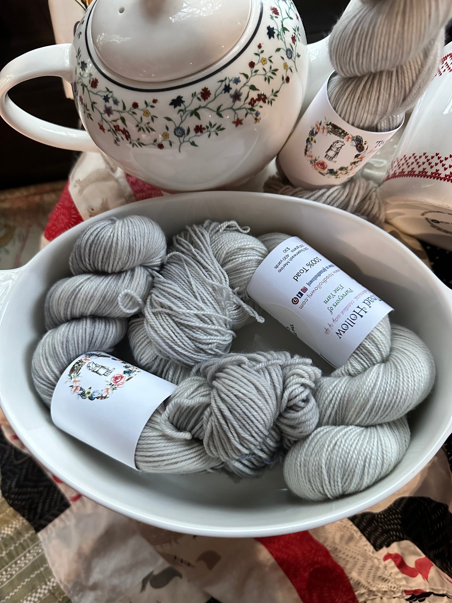 SILVER BELLS from the 2023 Christmas Collection, Hand Dyed Superwash Merino Yarn,Toad Hollow Yarns