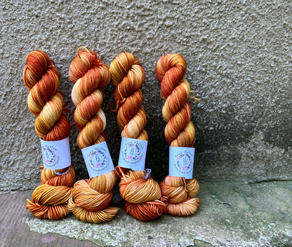 WHIMSICAL GOURDS Hand Dyed Superwash Merino Yarn, Toad Hollow Yarns