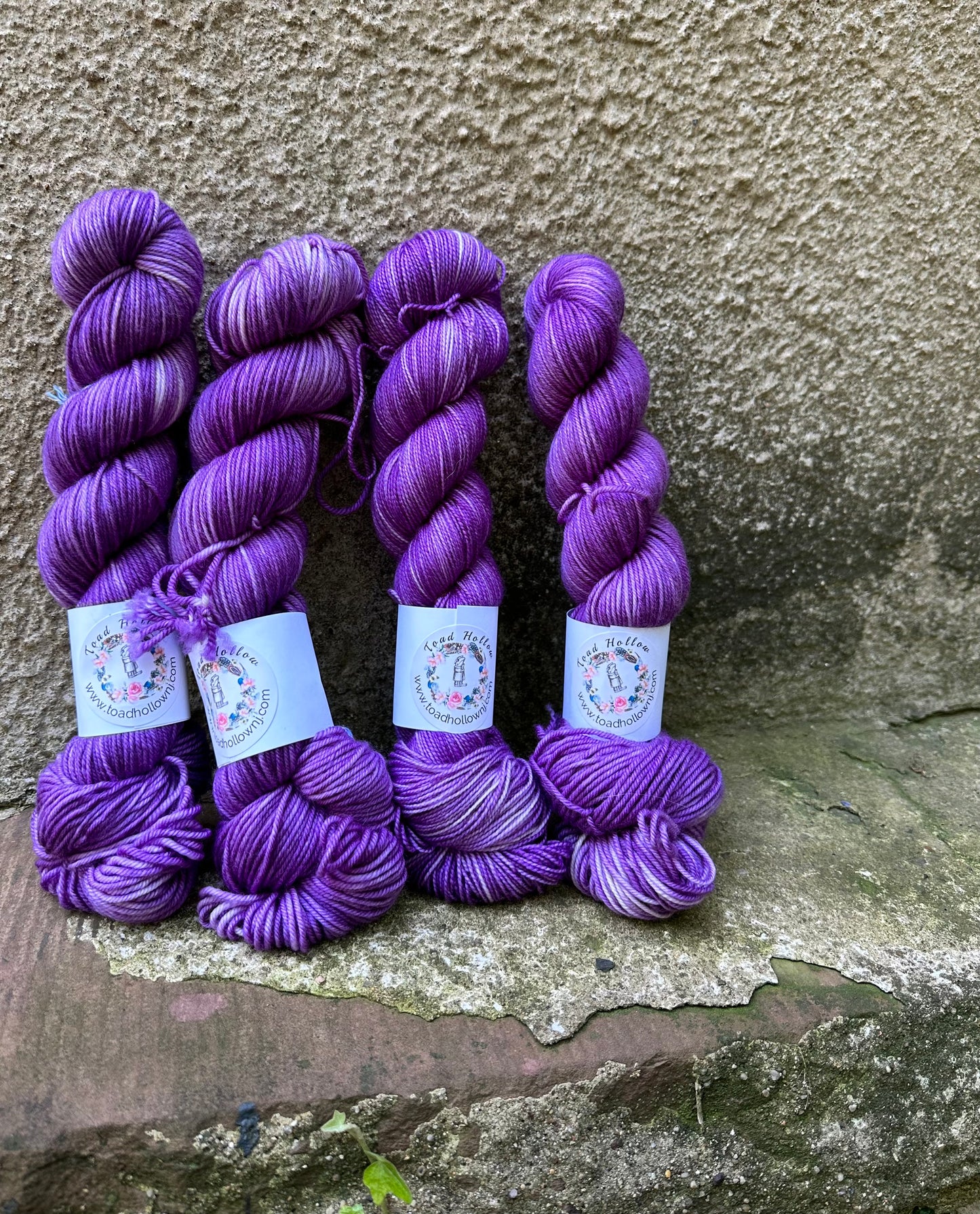 PURPLE VELVET UPHOLSTERY Hand Dyed Superwash Merino Yarn, Toad Hollow Yarns
