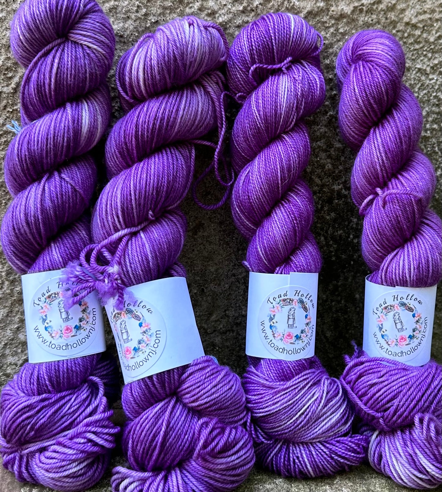 PURPLE VELVET UPHOLSTERY Hand Dyed Superwash Merino Yarn, Toad Hollow Yarns