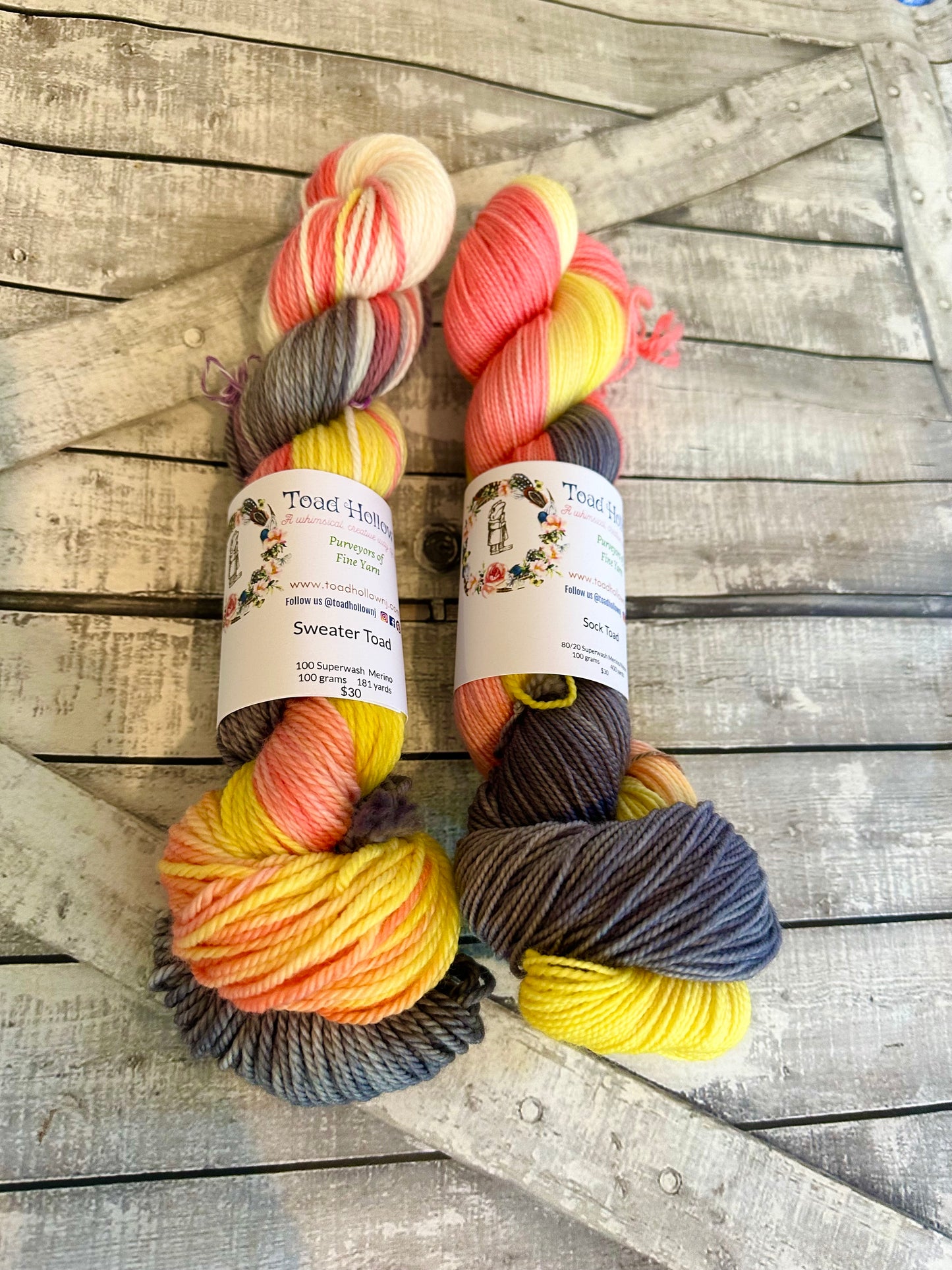 MICKEY LIGHT from the Disney Collection, Hand Dyed Superwash Merino Yarn,Toad Hollow Yarns