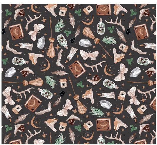 MAGIC TOOLS by Rae Ritchie for Dear Stella, 100% Cotton, Toad Hollow Fabrics