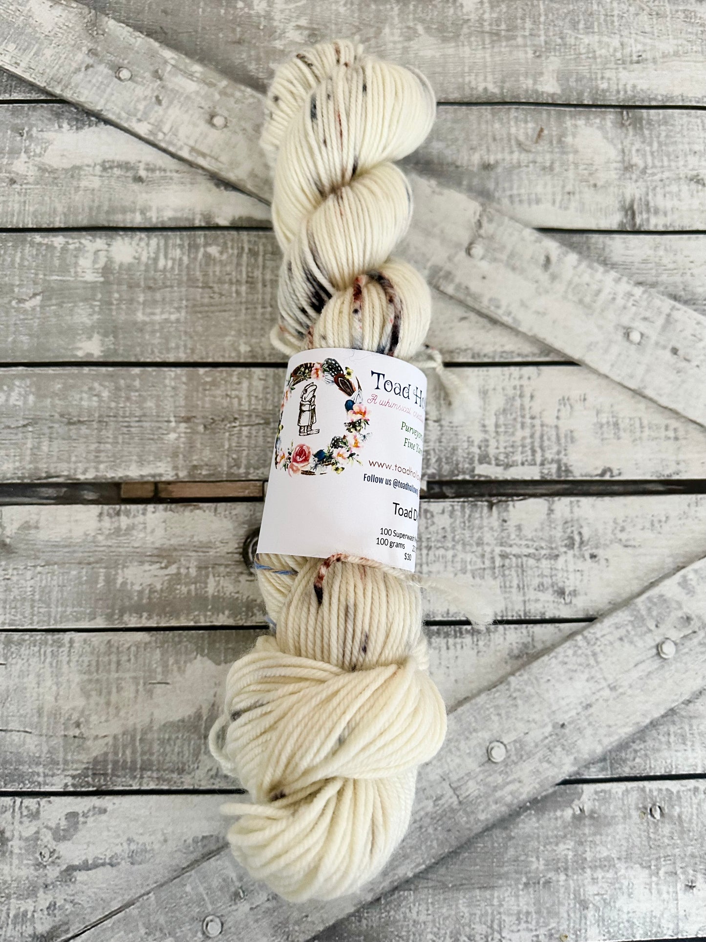 ON SILENT WINGS, January’s DENIZENS OF THE HOLLOW YARN OF THE MONTH CLUB, Hand Dyed Superwash Merino Yarn,Toad Hollow Yarns