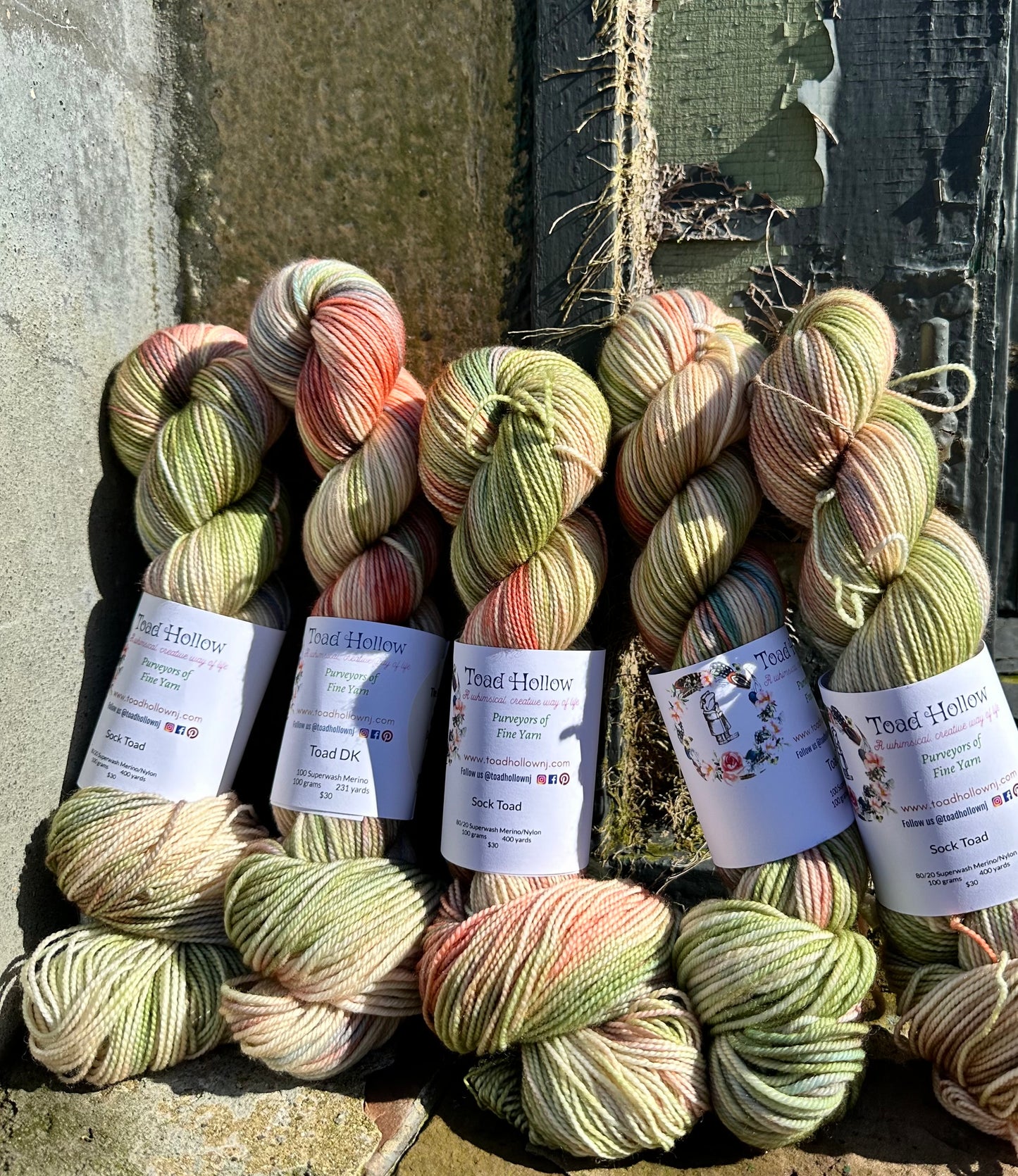 BUNNY DELIVERIES - March’s Denizens of The Hollow Yarn, Hand Dyed Superwash Merino Yarn,Toad Hollow Yarns