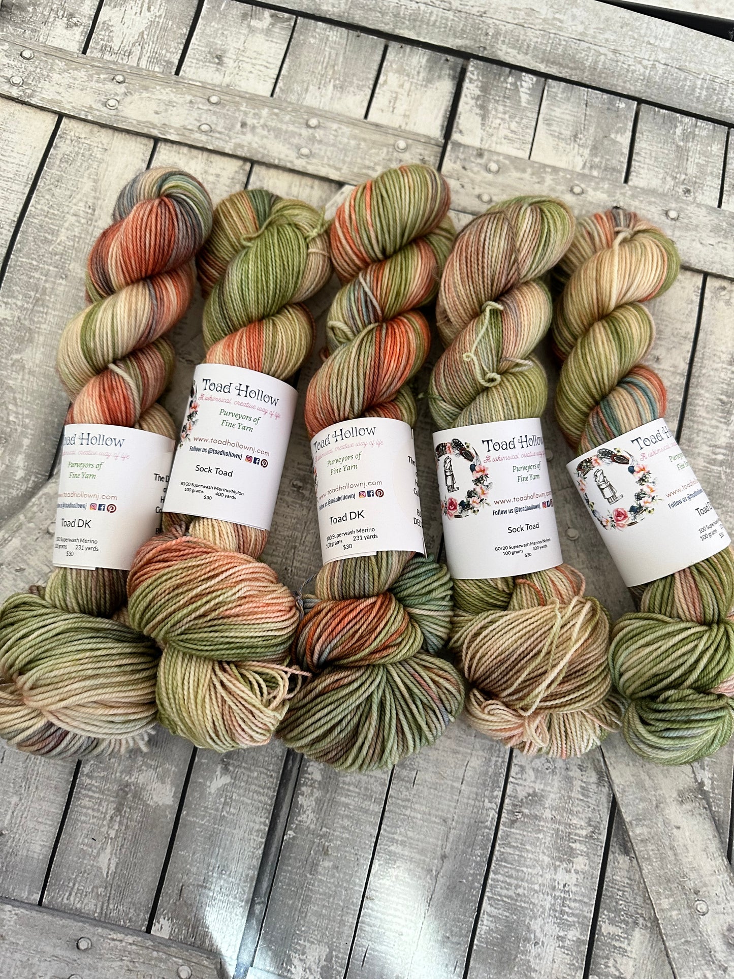 BUNNY DELIVERIES - March’s Denizens of The Hollow Yarn, Hand Dyed Superwash Merino Yarn,Toad Hollow Yarns