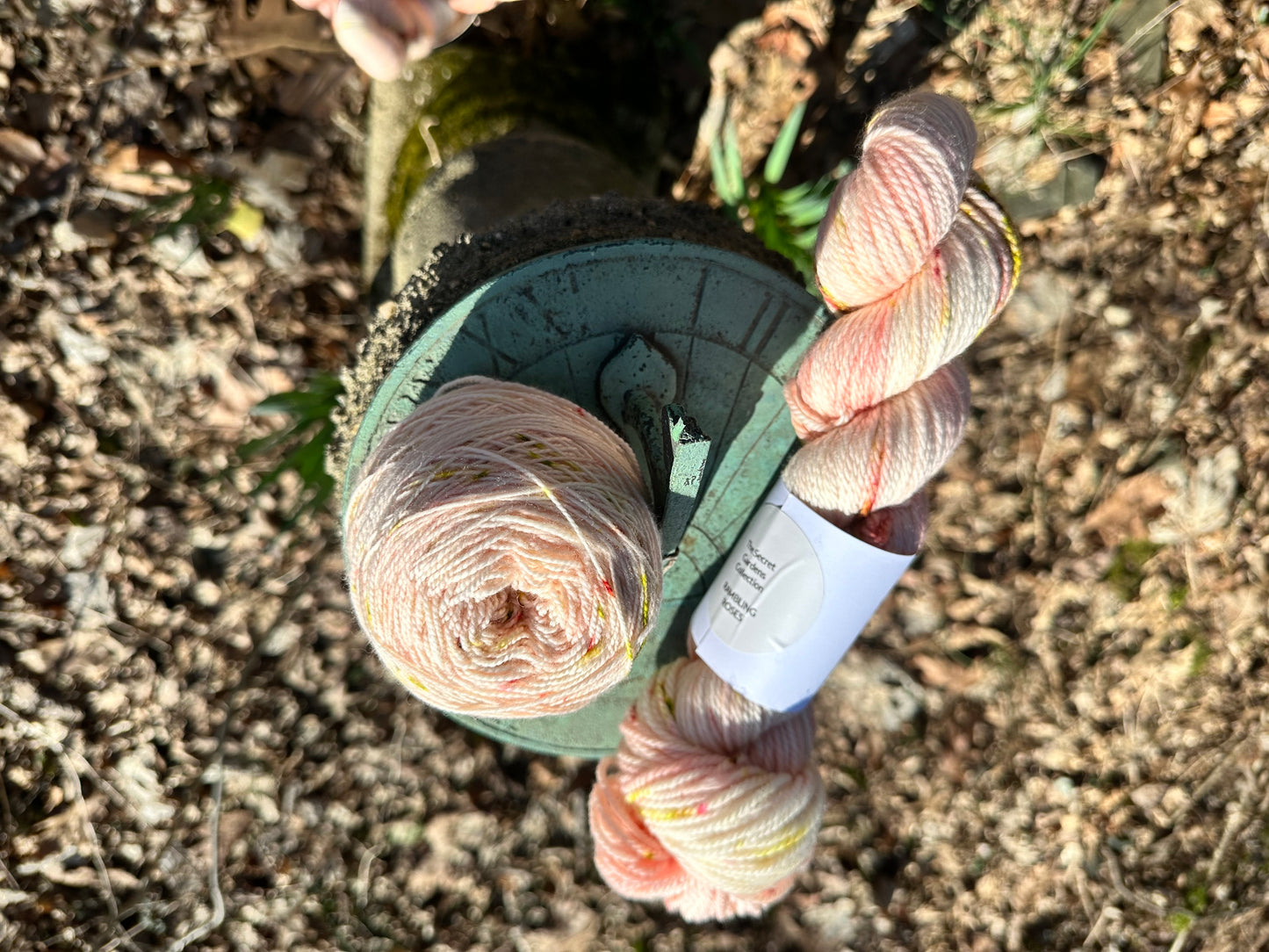 RAMBLING ROSES from our Secret Gardens Collection, Hand Dyed Superwash Merino Yarn,Toad Hollow Yarns