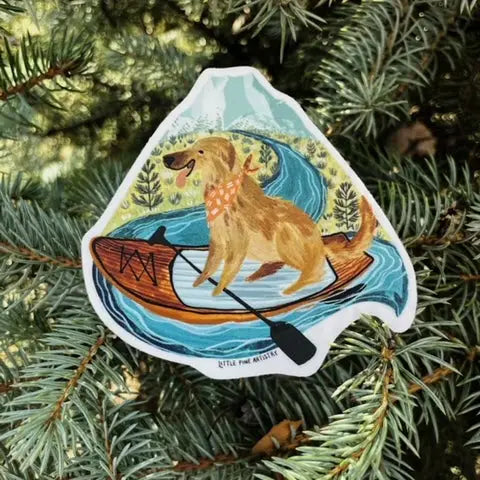 PADDLE BOARD PUP vinyl sticker from Little Pine Artistry