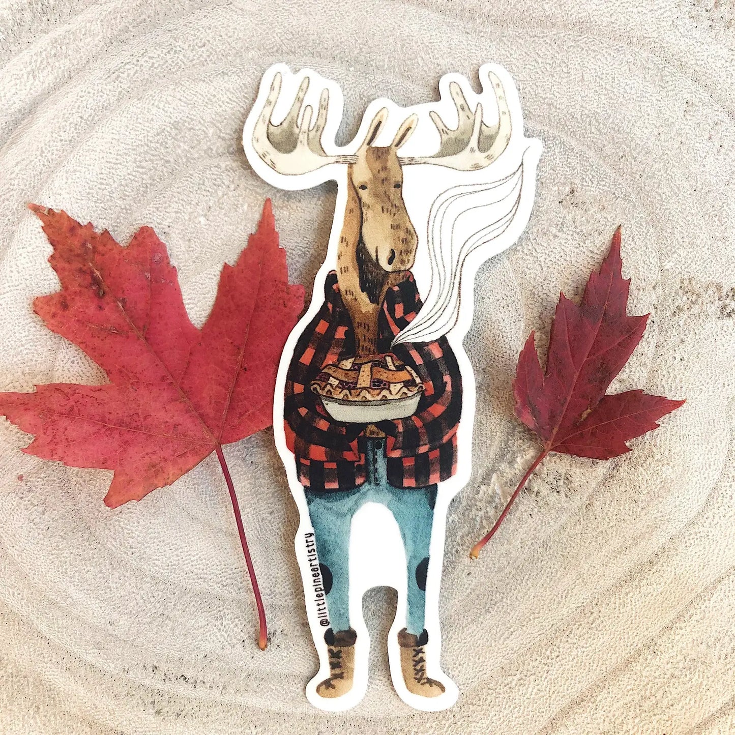 AUTUMN MOOSE vinyl sticker from Little Pine Artistry