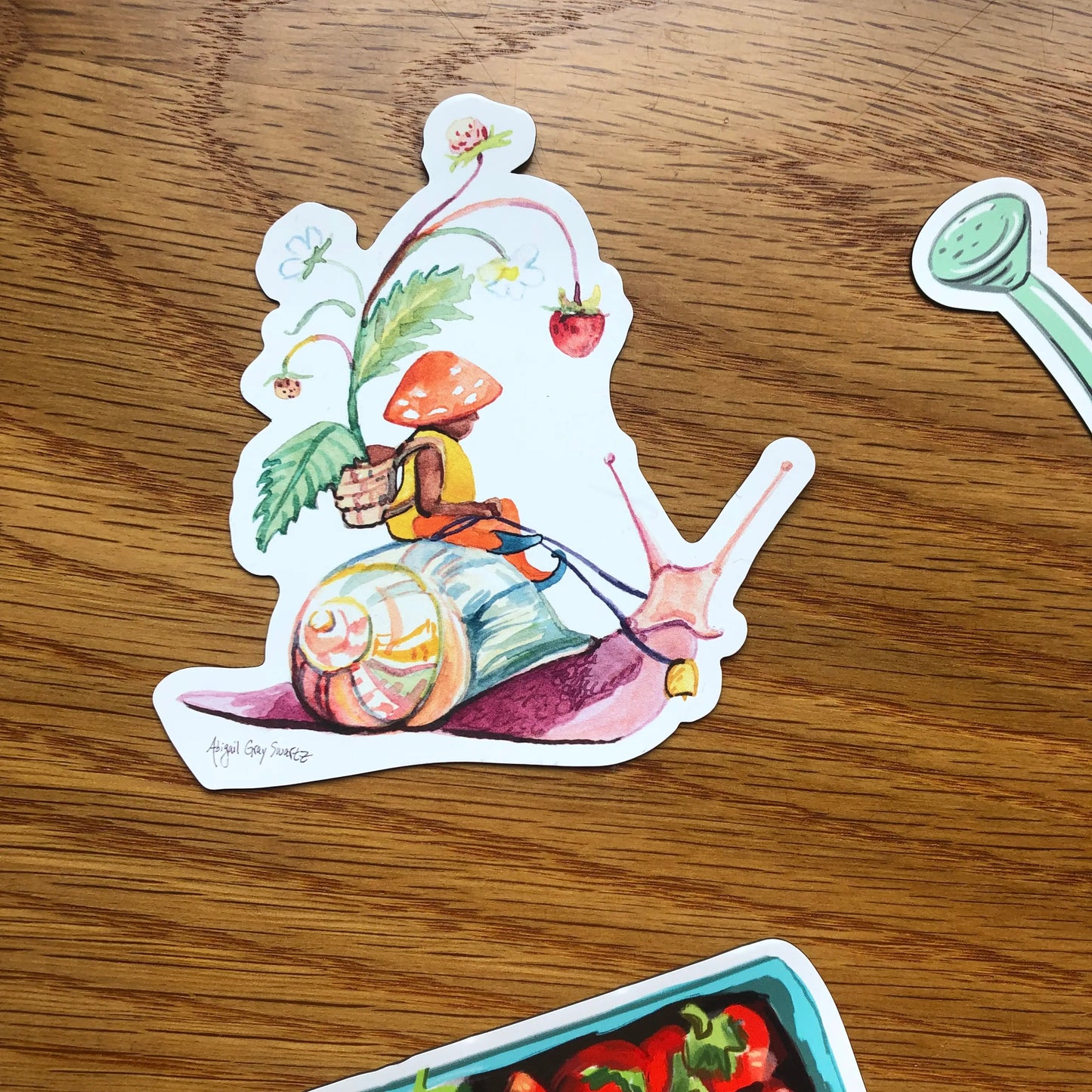 GNOME RIDING SNAIL Magnet