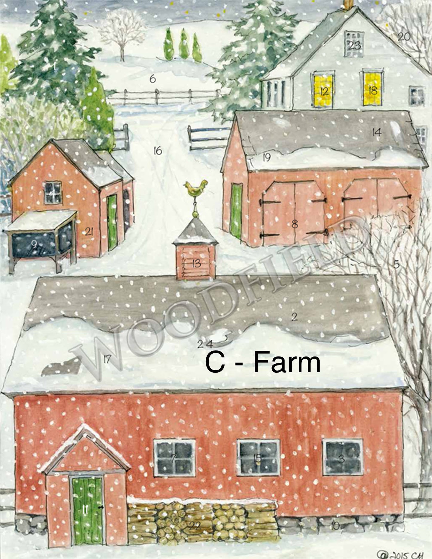 PAPER ADVENT CALENDAR from Woodfield Press