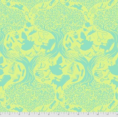 DOWN THE RABBIT HOLE - BEWILDER - Curiouser and Curiouser by Tula Pink, Alice in Wonderland, 100% Cotton, Toad Hollow Fabrics