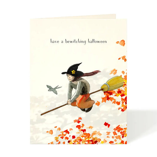 OCTOBER FLIGHT - Halloween Greeting Card, The Olde Curiosity Shoppe