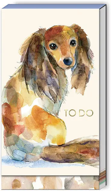 DACHSHUND Long Fold Over Notepad