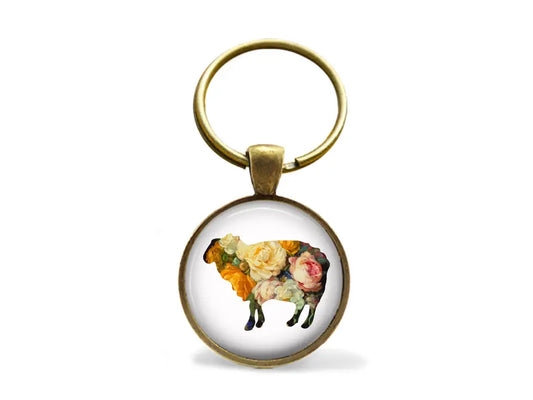 Bronze Plated SHEEP KEYCHAIN