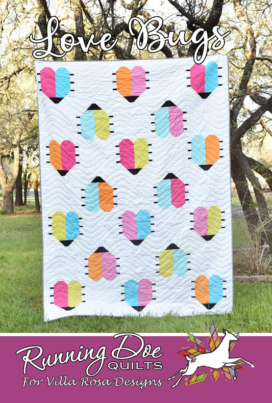 LOVE BUGS QUILT PATTERN from Villa Rosa Designs, Toad Hollow Fabrics