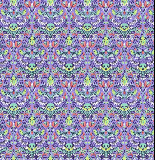 BEAR WITH ME - Glimmer from TINY BEASTS COLLECTION by Tula Pink, 100% Cotton, By The Half Yard, Toad Hollow Fabrics