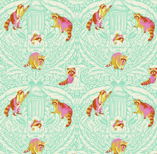 ONE MAN’S TRASH - Glow from TINY BEASTS COLLECTION by Tula Pink, 100% Cotton, By The Half Yard, Toad Hollow Fabrics