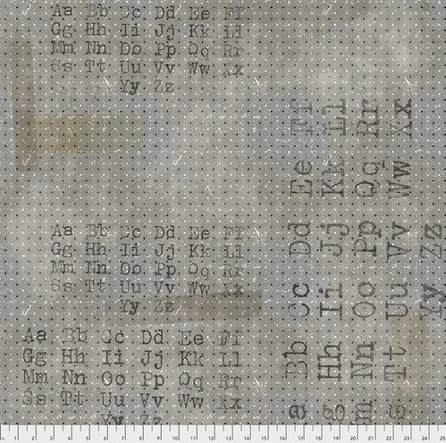 FONT - from Tim Holtz Eclectic Elements line - by Free Spirit Fabrics- 100% Cotton, Toad Hollow Fabrics