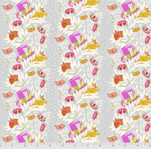 6 PM SOMEWHERE - WONDER - Curiouser and Curiouser by Tula Pink, Alice in Wonderland, 100% Cotton, Toad Hollow Fabrics