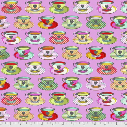TEA TIME - WONDER - Curiouser and Curiouser by Tula Pink, Alice in Wonderland, 100% Cotton, Toad Hollow Fabrics