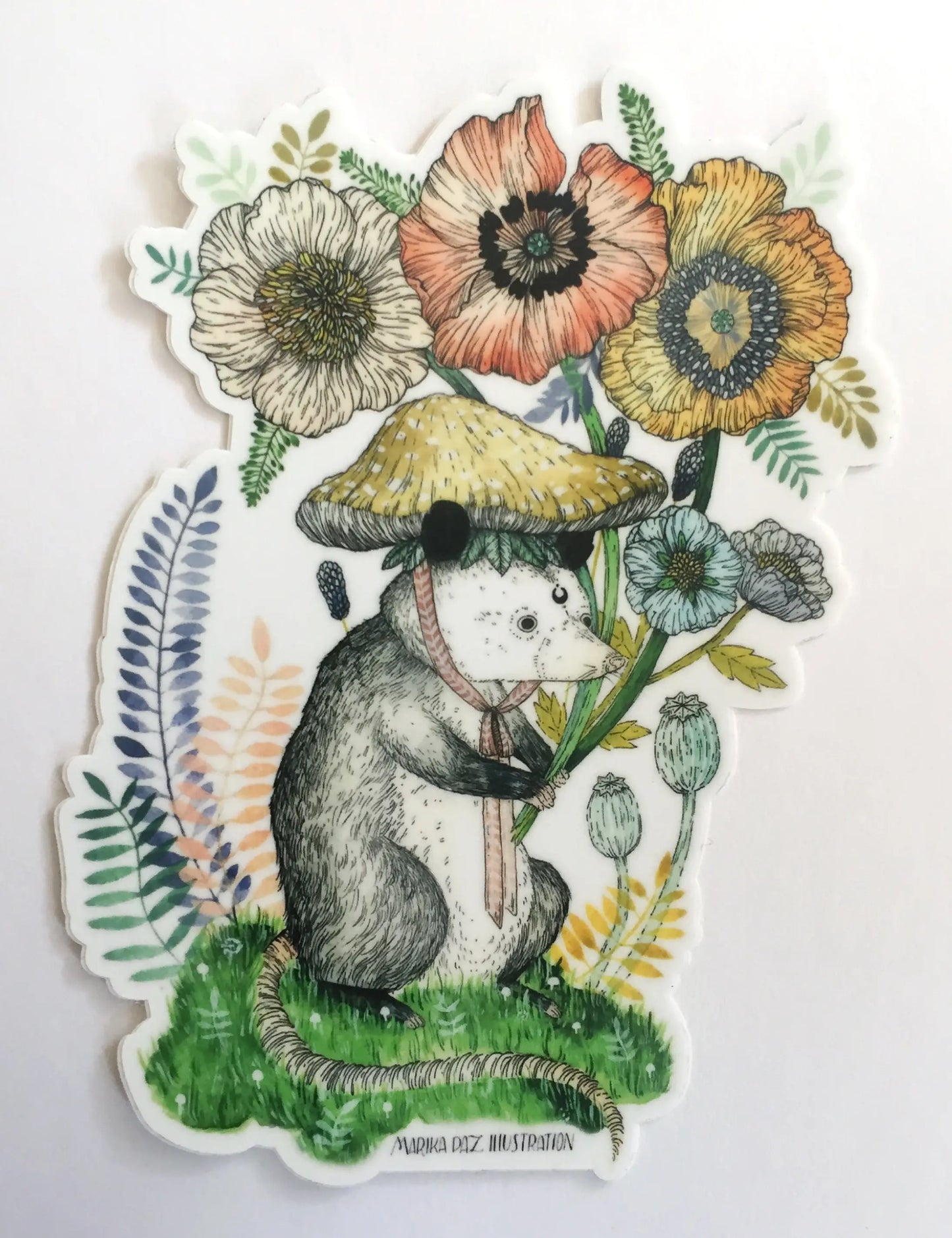 BLOOM LOVER Possum Vinyl Sticker