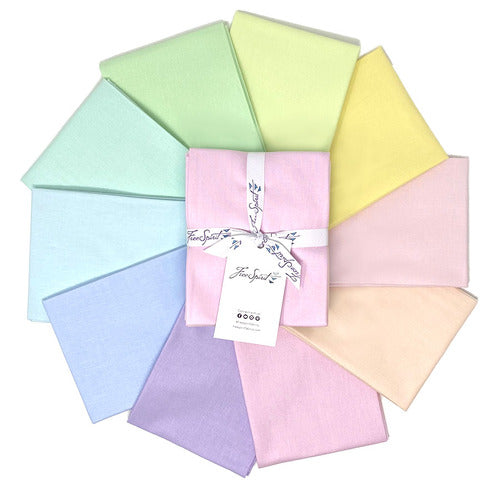 TULA PINK SOLIDS - UNICORN, FAT QUARTER BUNDLE, 100% Cotton, Toad Hollow Fabrics