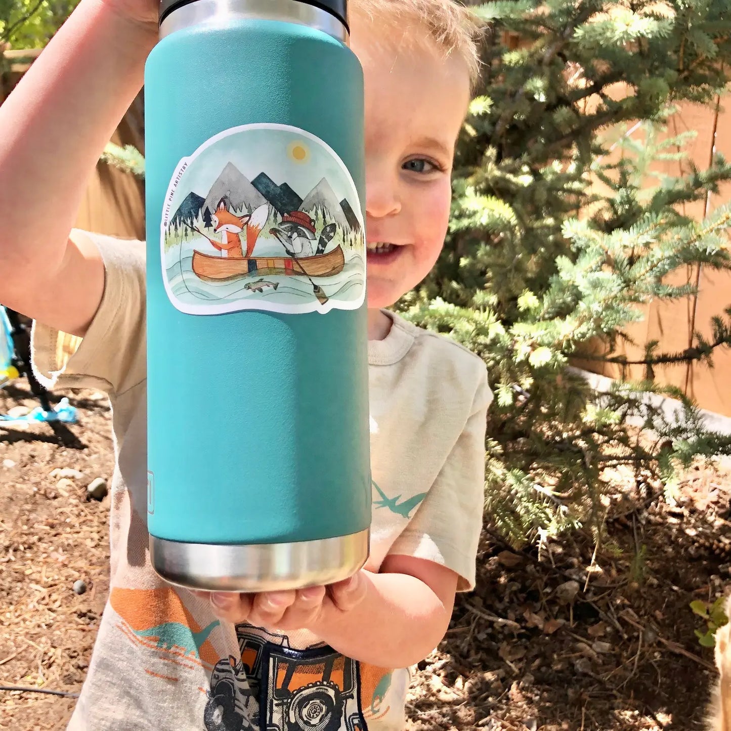 CANOE ADVENTURE vinyl sticker from Little Pine Artistry