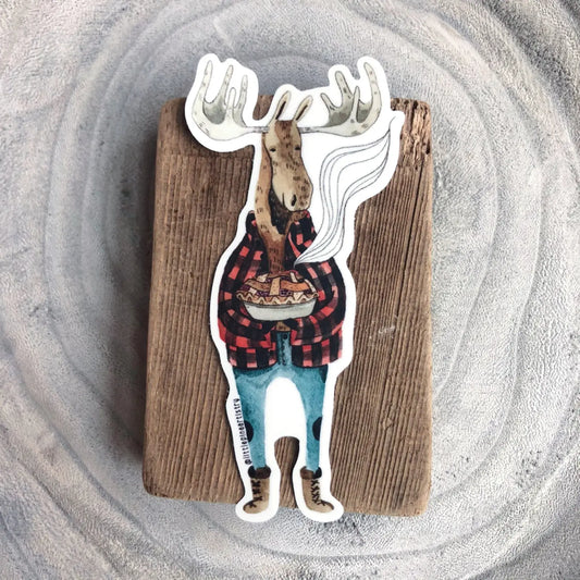 AUTUMN MOOSE vinyl sticker from Little Pine Artistry