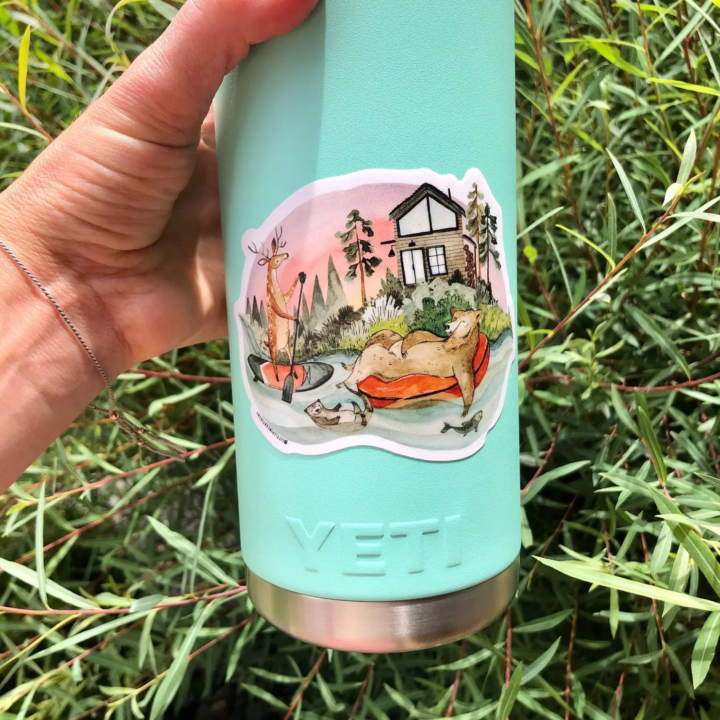 RIVER FLOAT vinyl sticker from Little Pine Artistry