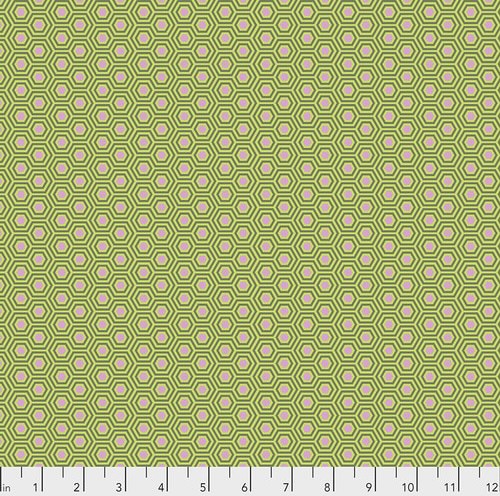 HEXY - JUNIPER - True Colors by Tula Pink, 100% Cotton, Toad Hollow Fabrics