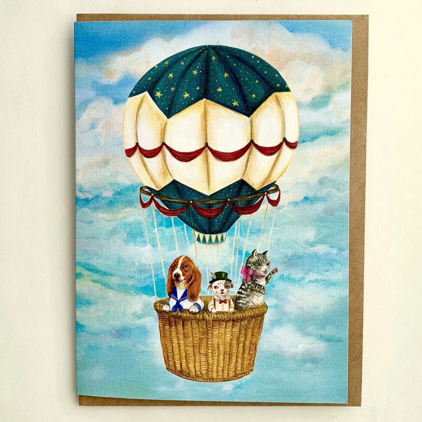 UP, UP & AWAY greeting card, Jahna Vashti artist, The Olde Curiosity Shoppe