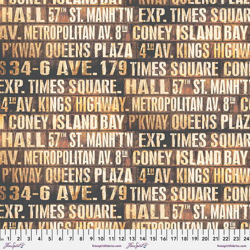 Tim Holtz CANVAS -Subway Signs - by Free Spirit Fabrics- 100% Cotton, Toad Hollow Fabrics