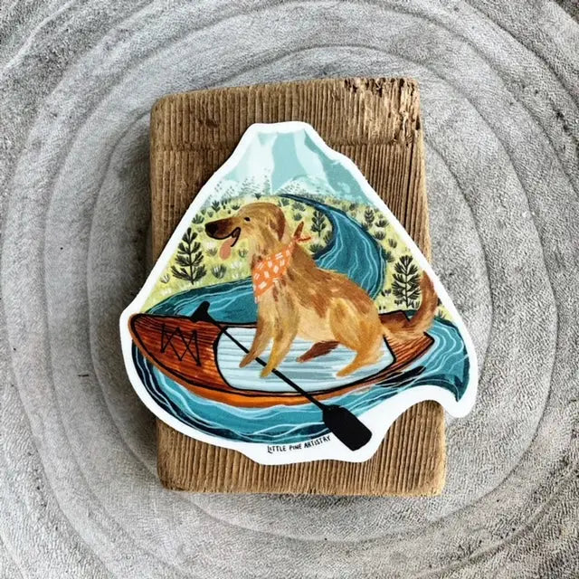 PADDLE BOARD PUP vinyl sticker from Little Pine Artistry