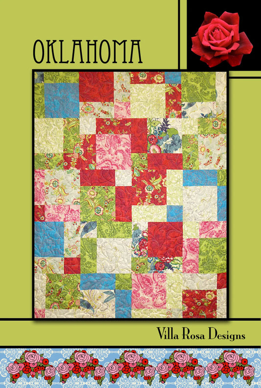 OKLAHOMA QUILT PATTERN from Villa Rosa Designs, Toad Hollow Fabrics