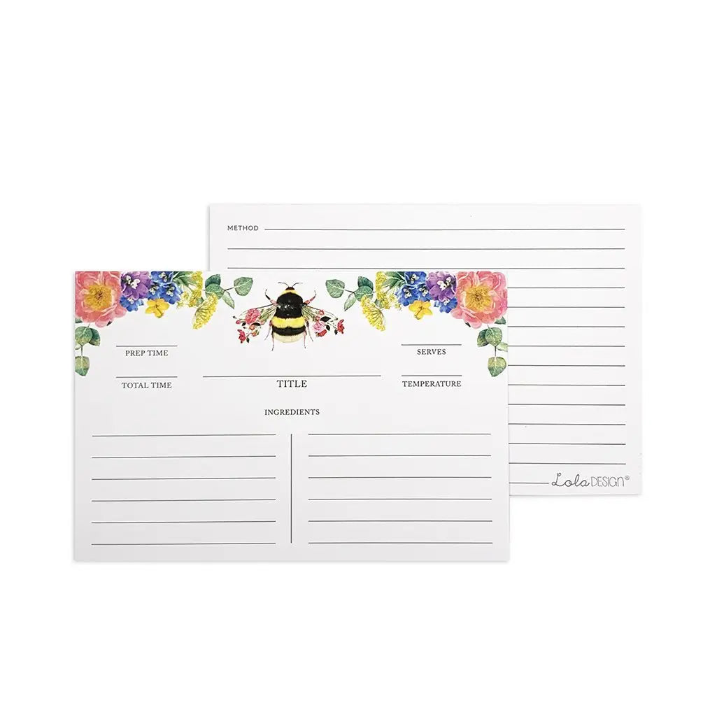 BEE Recipe Card Refill, 50 Recipe Cards
