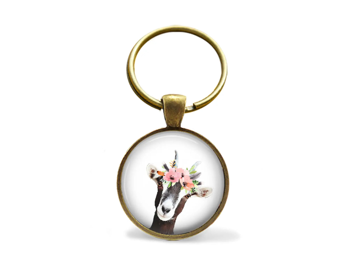 Bronze Plated GOAT KEYCHAIN