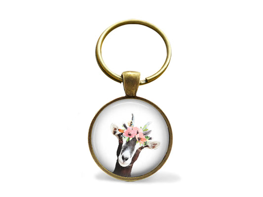 Bronze Plated GOAT KEYCHAIN
