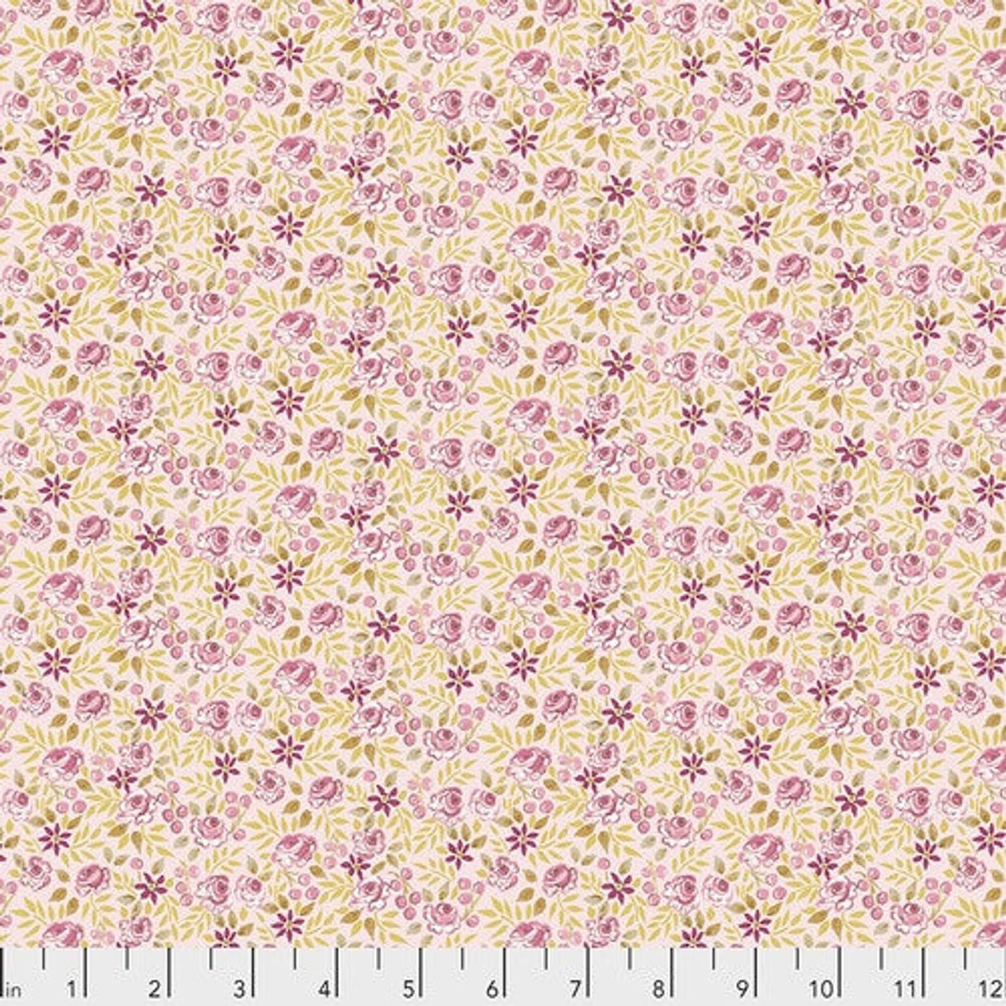 CANBERRA ROSE OCHRE - from Adelaide Grove by Dena Designs - by Free Spirit Fabrics- 100% Cotton, Toad Hollow Fabrics