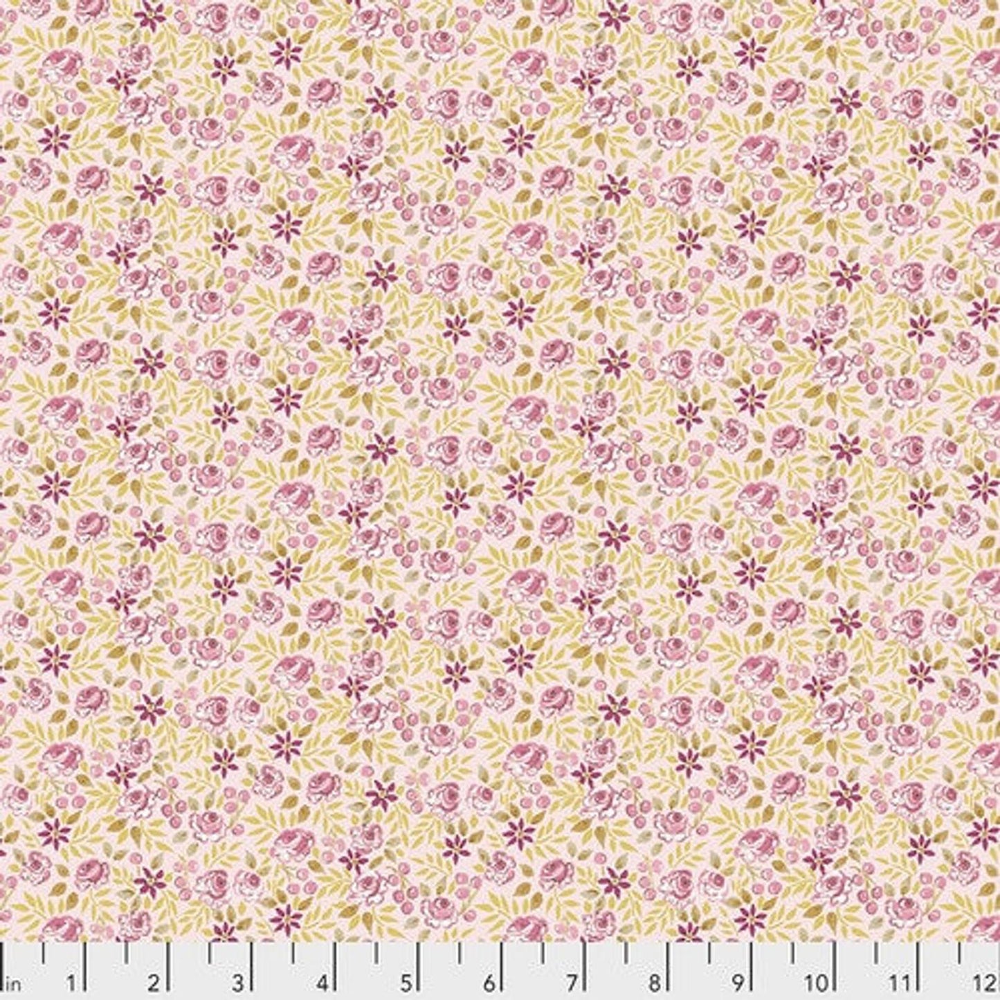 CANBERRA ROSE OCHRE - from Adelaide Grove by Dena Designs - by Free Spirit Fabrics- 100% Cotton, Toad Hollow Fabrics