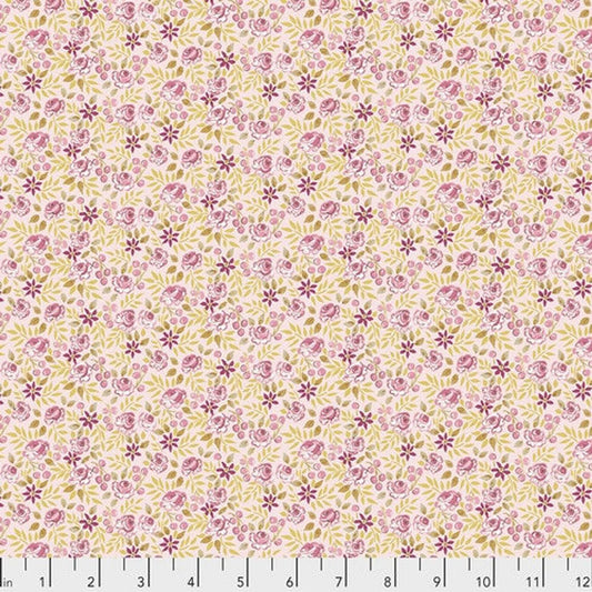 CANBERRA ROSE OCHRE - from Adelaide Grove by Dena Designs - by Free Spirit Fabrics- 100% Cotton, Toad Hollow Fabrics