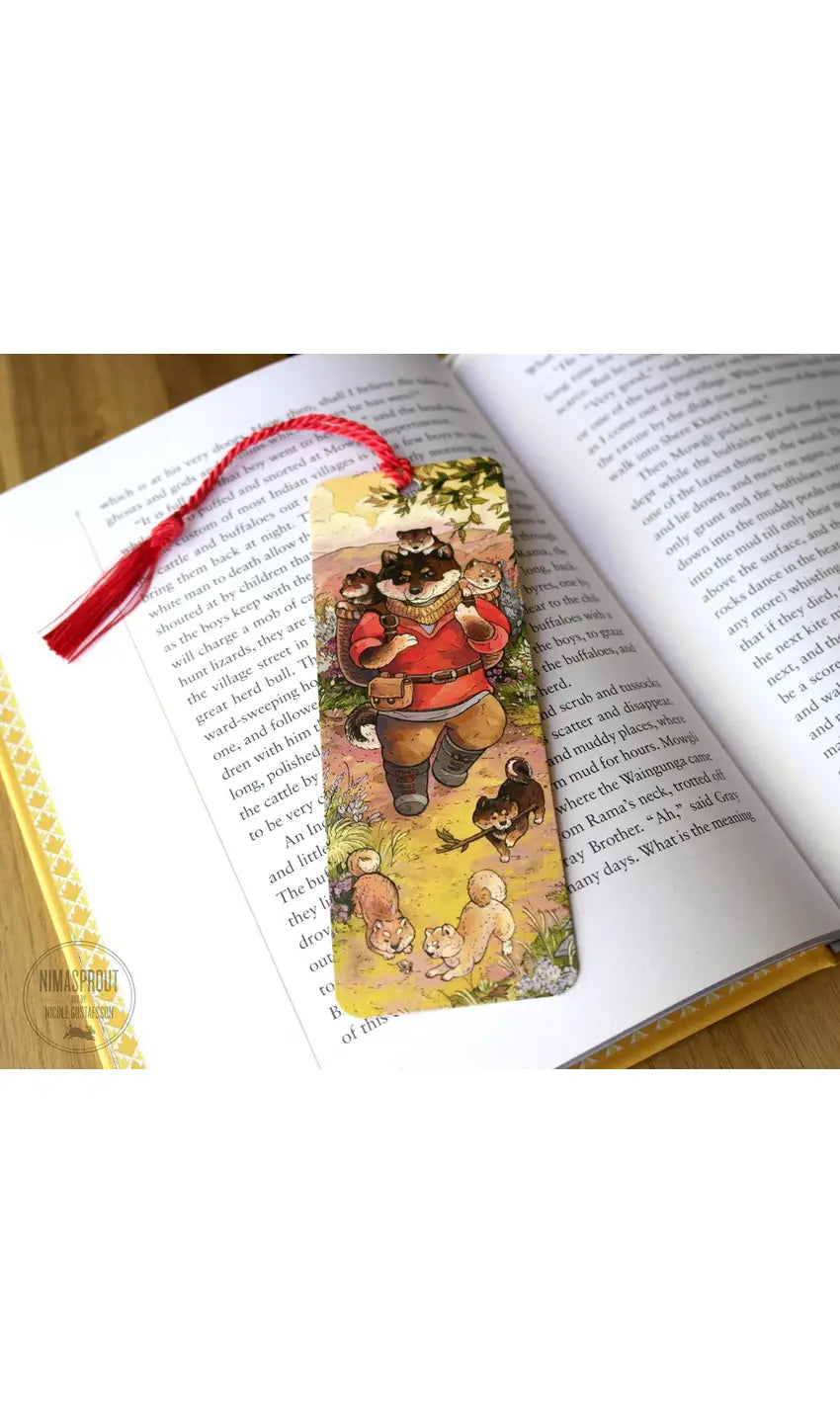 SHIBA INU PARENT AND PUPS Bookmark from Nimasprout