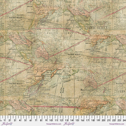 Tim Holtz CANVAS -Expedition - by Free Spirit Fabrics- 100% Cotton, Toad Hollow Fabrics
