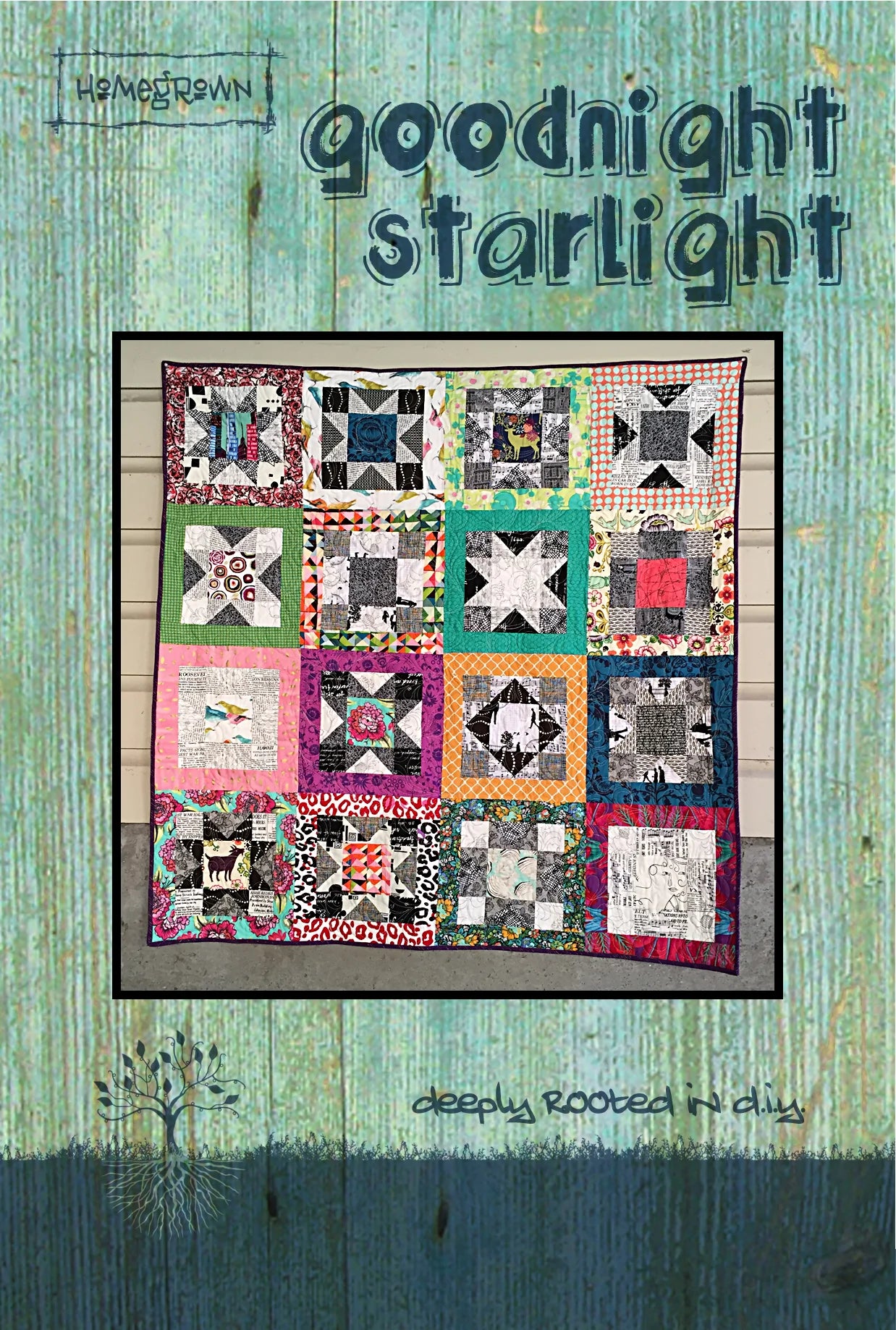 GOODNIGHT STARLIGHT QUILT PATTERN from Villa Rosa Designs, Toad Hollow Fabrics