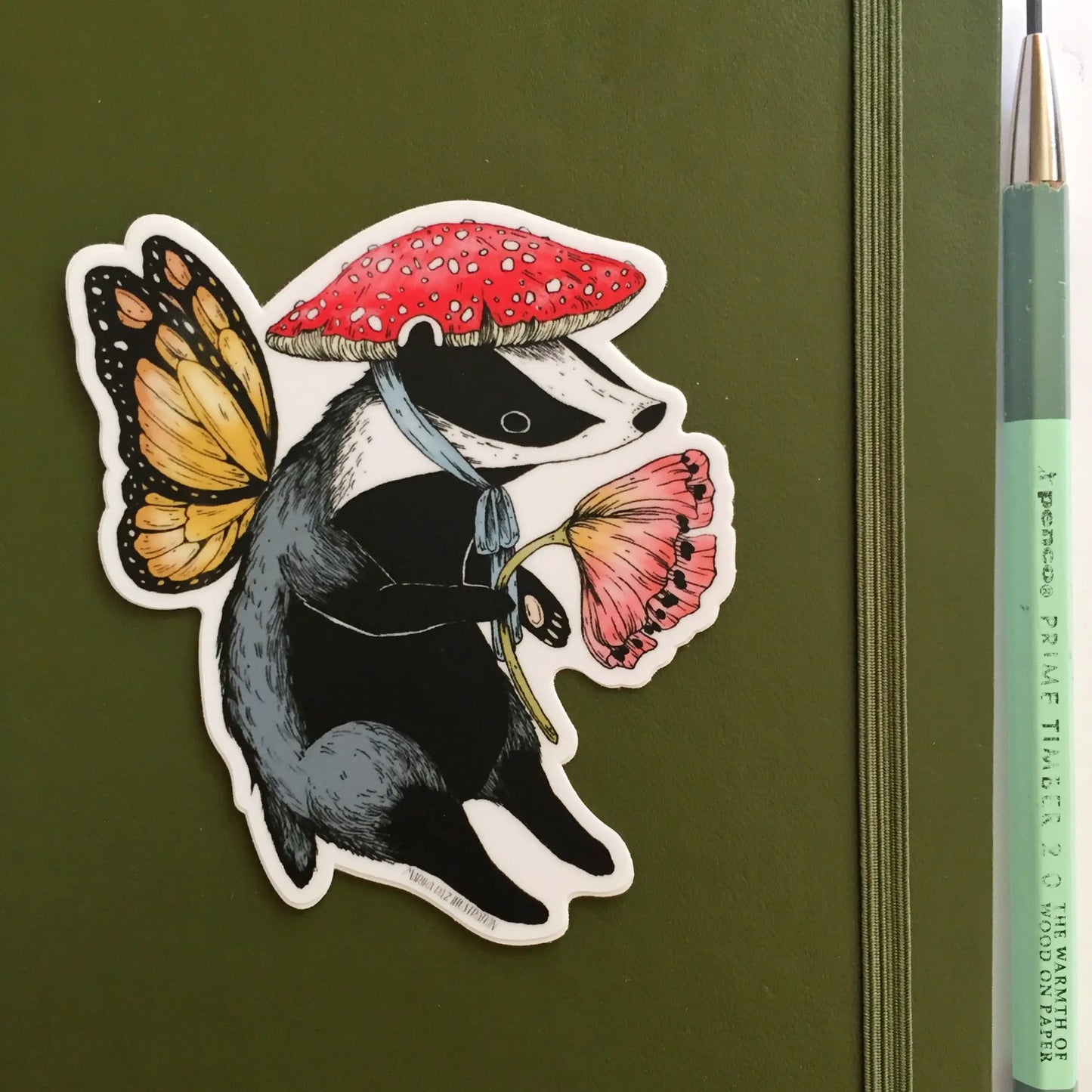 BADGER FAIRY Vinyl Sticker