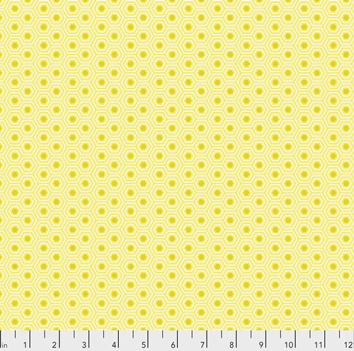 HEXY - SUNSHINE - True Colors by Tula Pink, 100% Cotton, Toad Hollow Fabrics